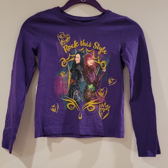 Disney Store Descendants Longsleeve Shirt Top Girls Size 5/6 - Picture 1 of 10
